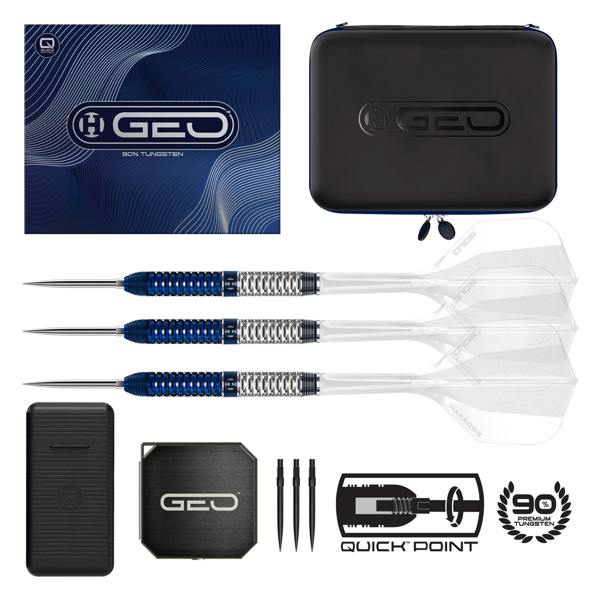 HARROWS GEO 01 90% QUICK POINT DARTSTIKAT