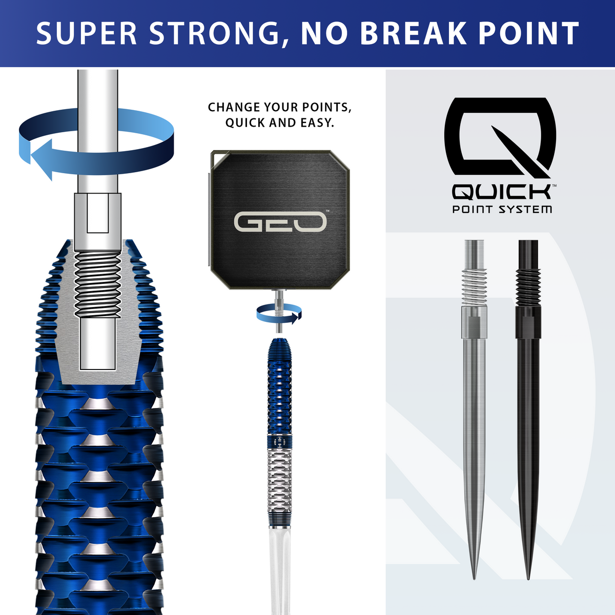 HARROWS GEO 01 90% QUICK POINT DARTSTIKAT