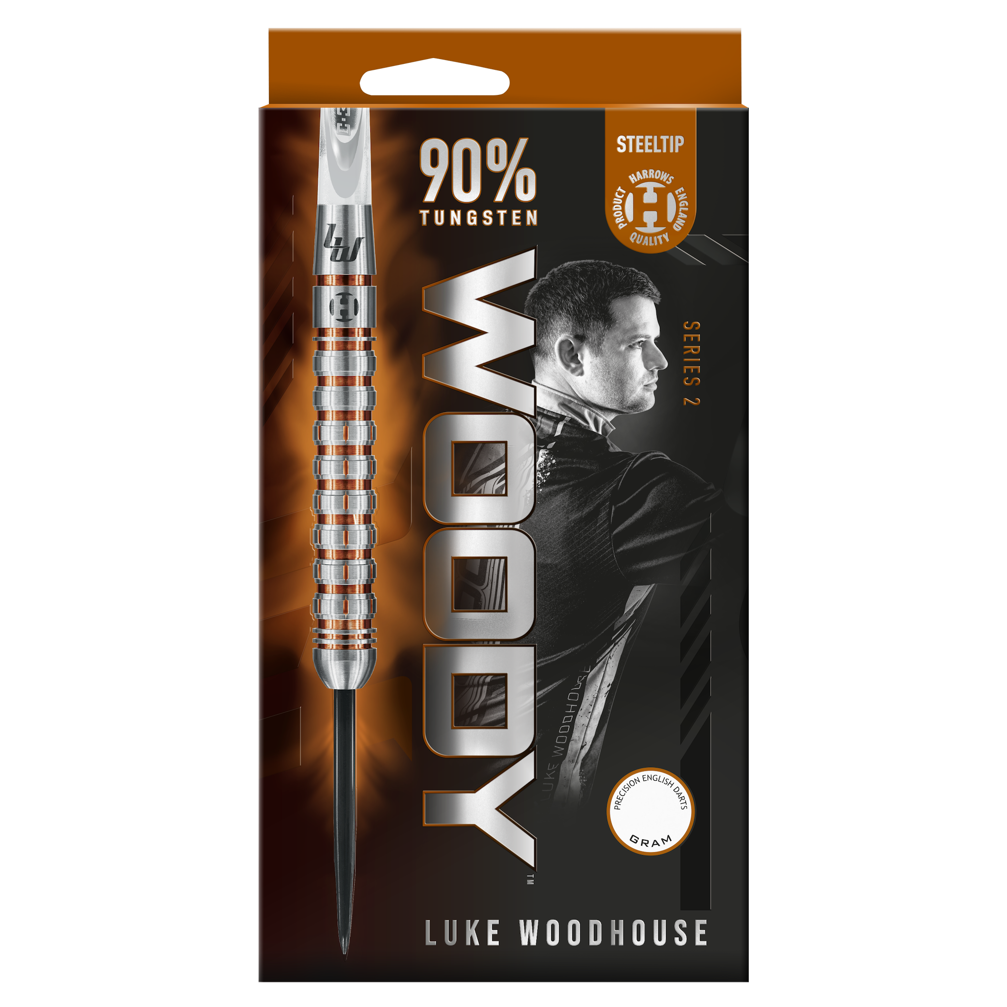 Harrows Luke Woodhouse Series 2 90% Tungsten dartstikat