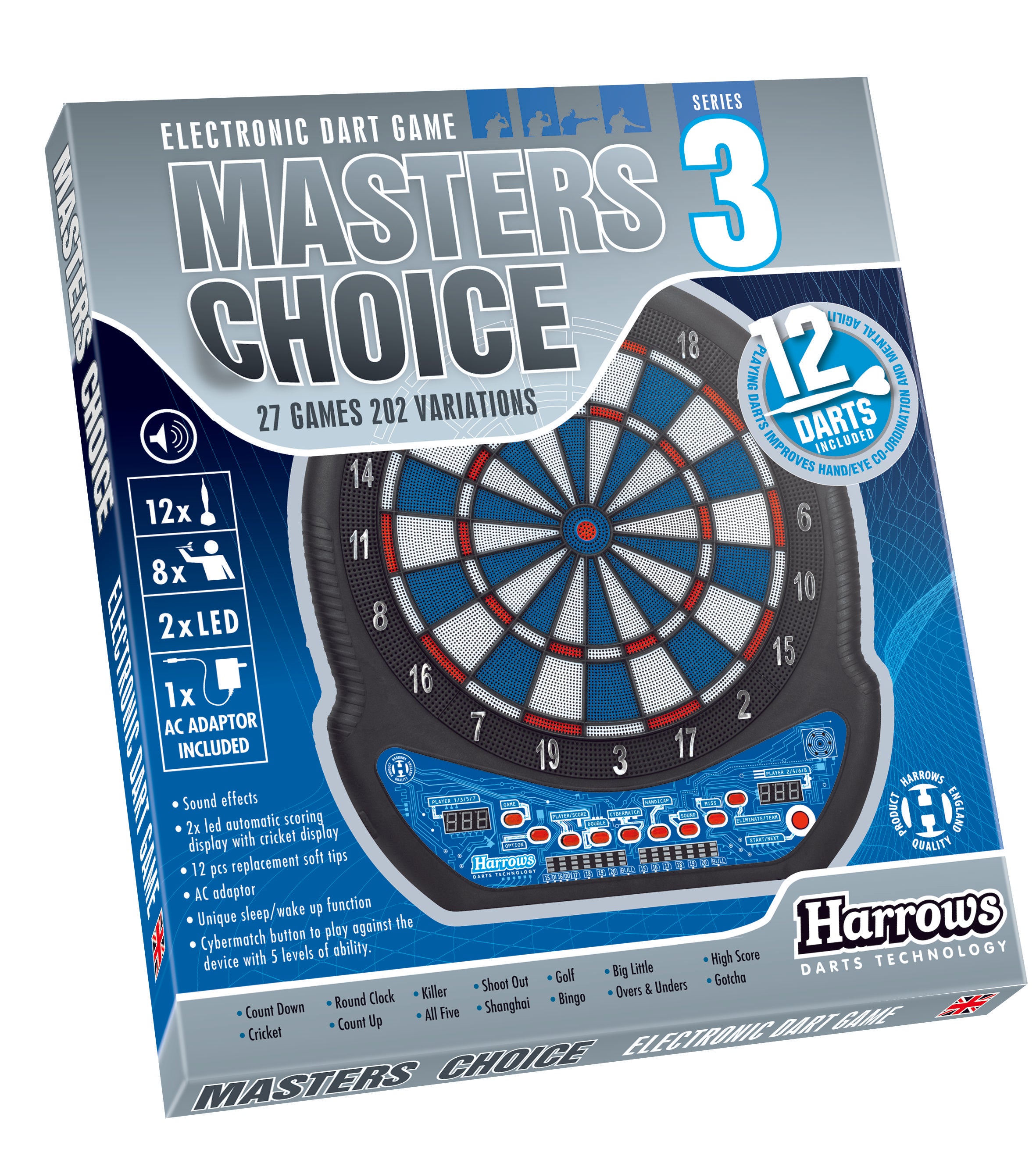 Harrows Masters Choice 3 sähkötikkataulu