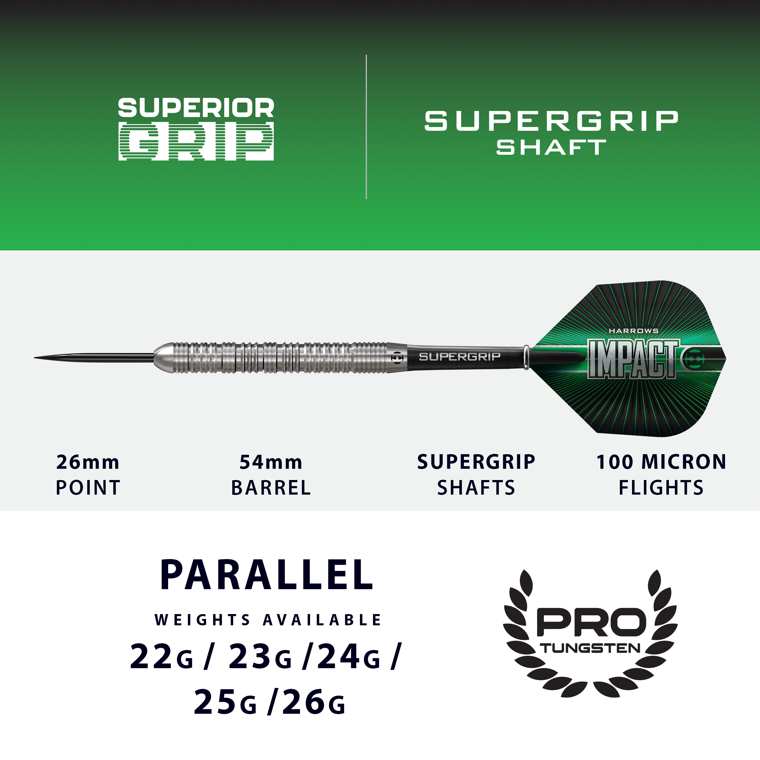 Harrows Impact 70% Tungsten dartstikat