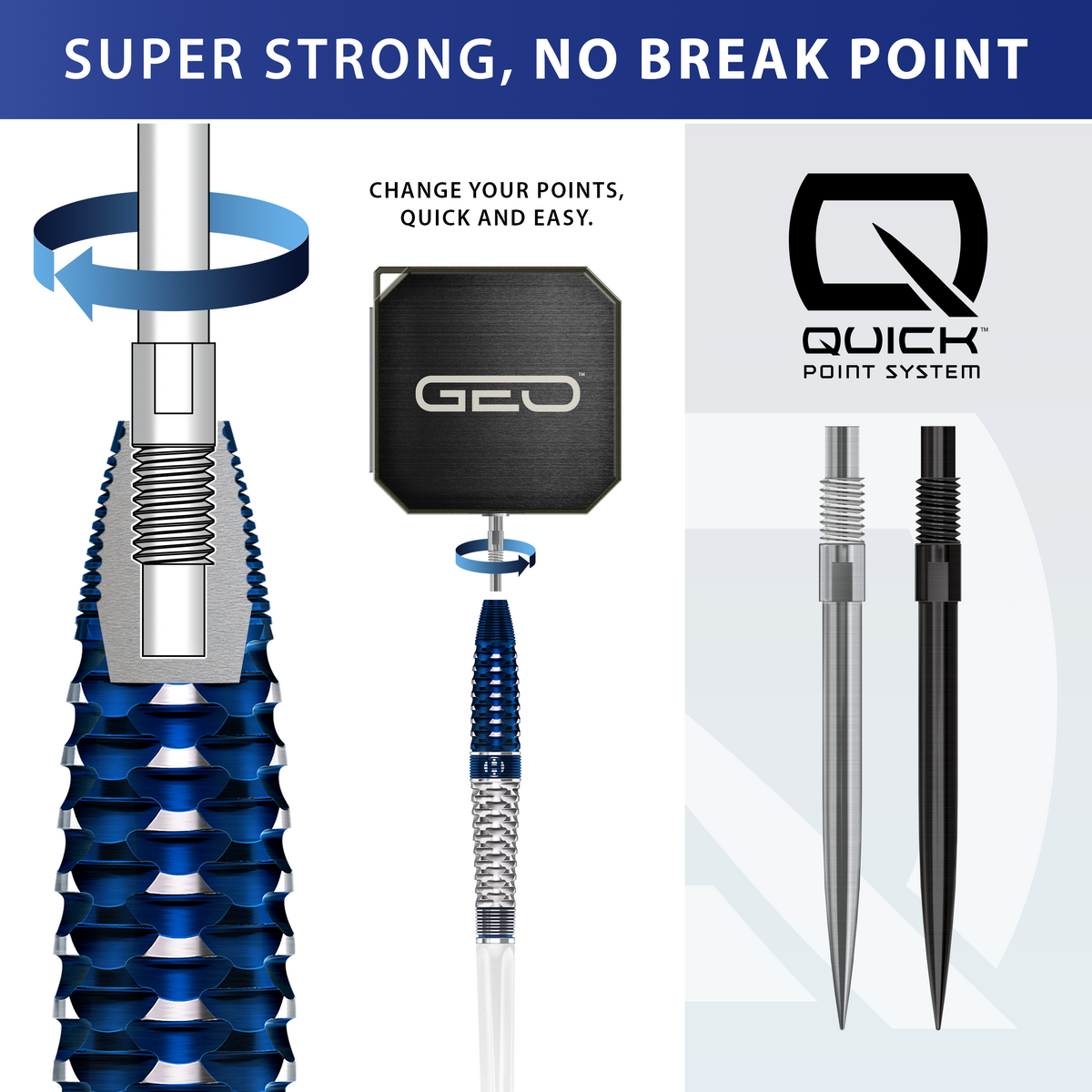 HARROWS GEO 02 90% QUICK POINT DARTSTIKAT