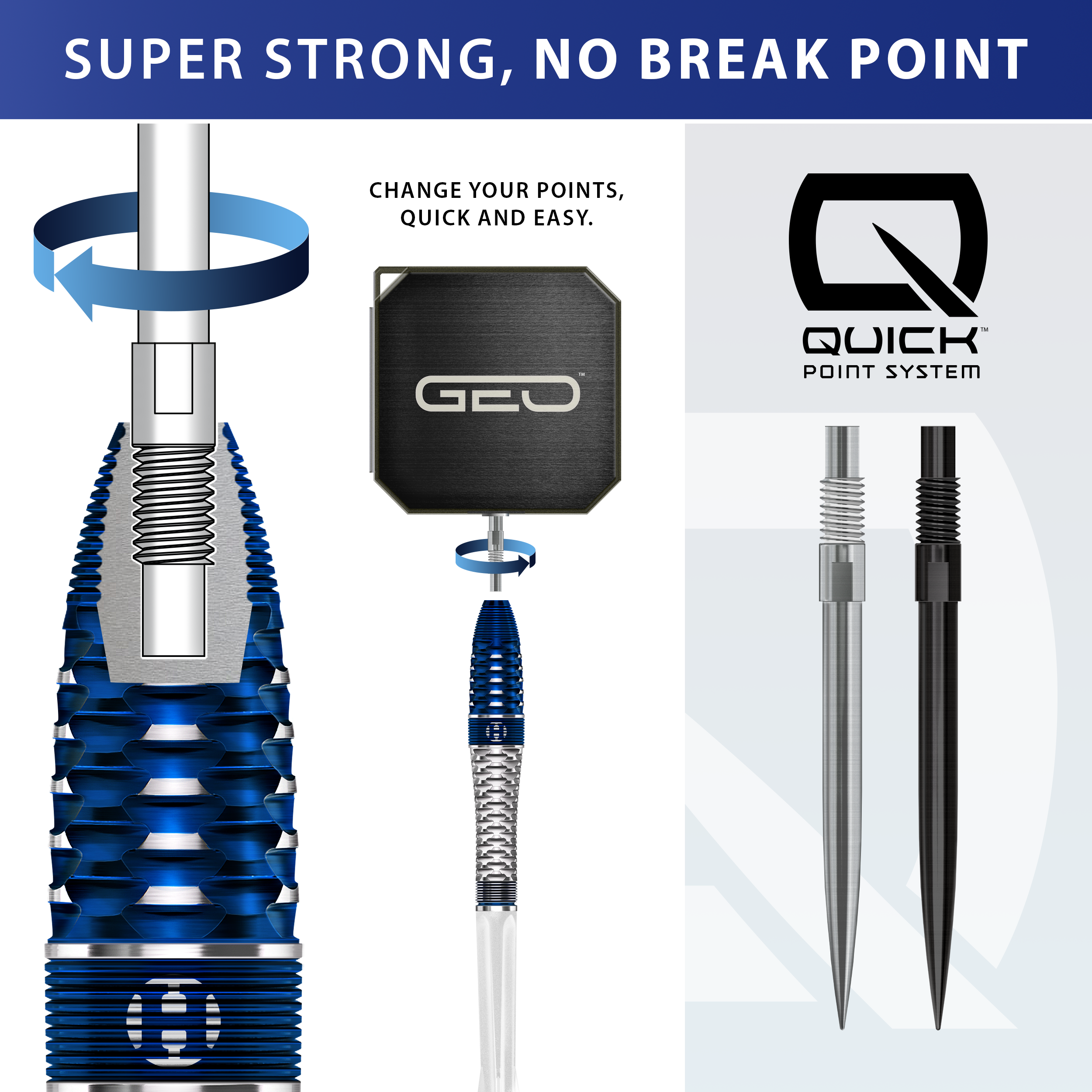 HARROWS GEO 03 90% QUICK POINT DARTSTIKAT