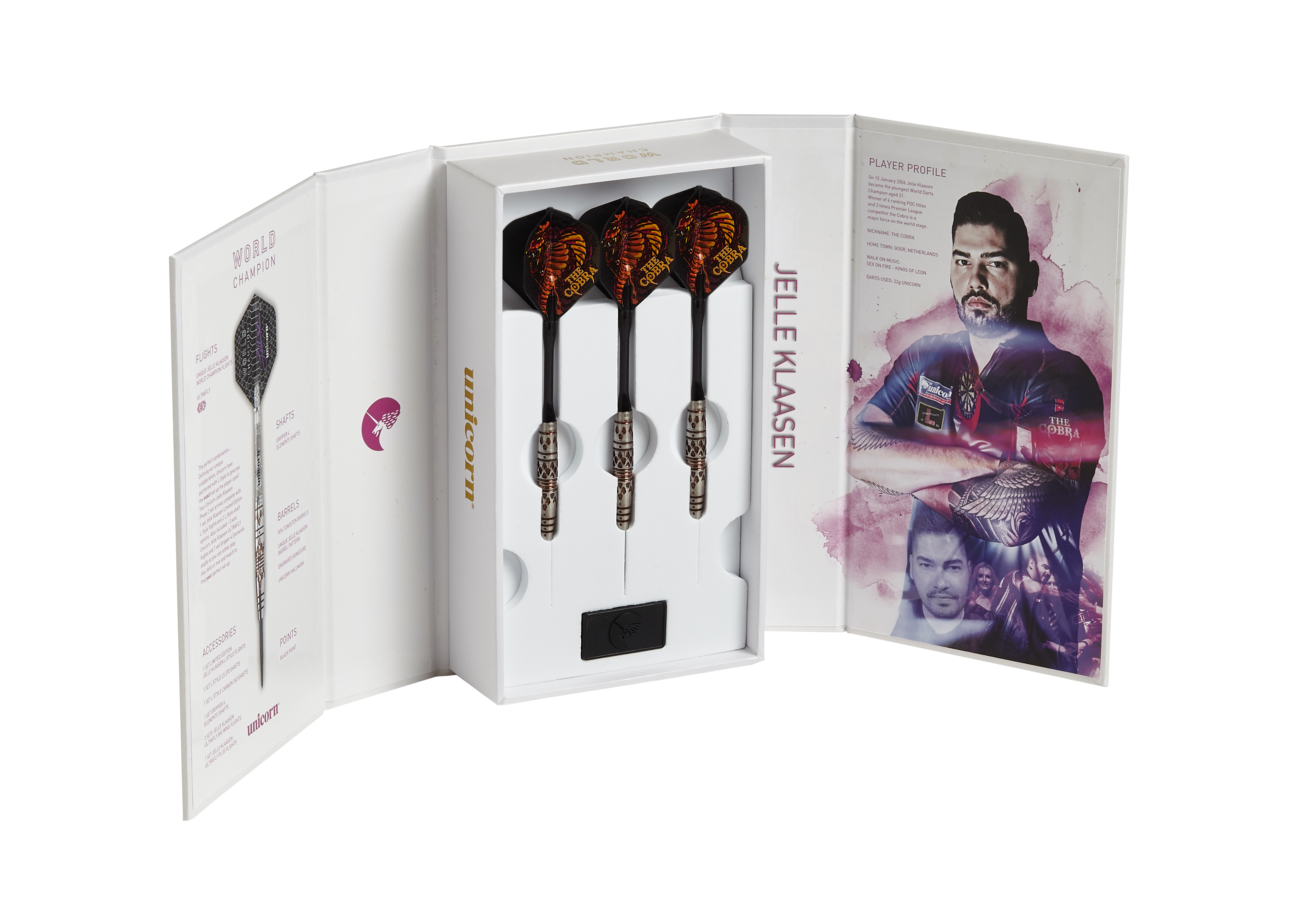 Unicorn Jelle Klaasen World Champion Phase 2 90% Tungsten dartstikat